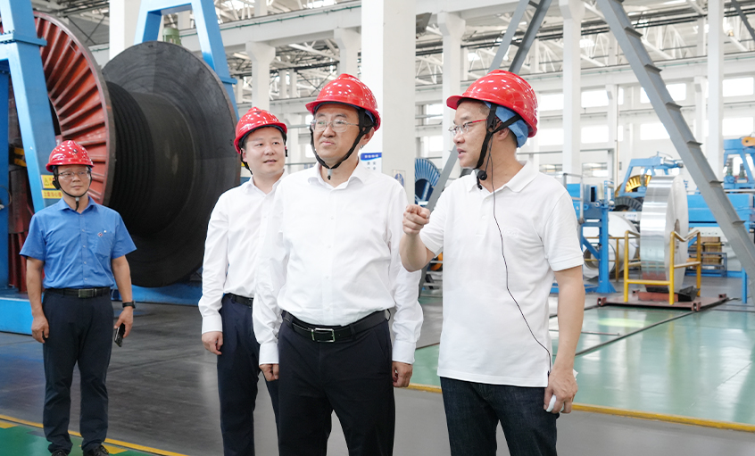 省人社厅朱从明厅长调研壹定发电缆 勉励企业施展树模作用稳岗扩岗促就业